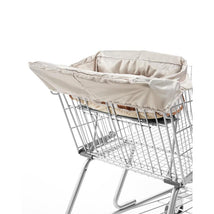 Skip Hop Baby Shopping Cart Cover & Baby High Chair Cover 2-in-1 with Secure Seatbelt, Oat Image 1