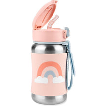 Skip Hop - Toddler Sippy Cup with Straw, Sparks Stainless Steel Straw Bottle, Rainbow Image 2