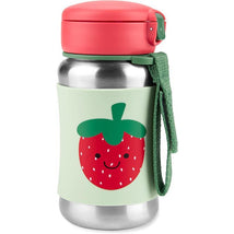 Skip Hop - Toddler Sippy Cup with Straw, Sparks Stainless Steel Straw Bottle, Strawberry Image 1