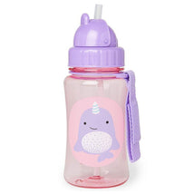 Skip Hop - Toddler Sippy Cup with Straw, Zoo Straw Bottle, Narwhal Image 1