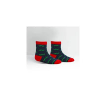 Sock It To Me Toddler Crew, Navy Mustache.