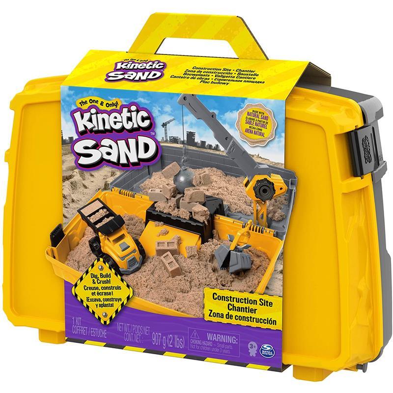 Spin Master - Kinetic Sand, Construction Site Folding Sandbox Playset