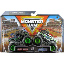 Spin Master - Monster Jam 2023 Official Diecast Truck 2-Pack Series 25 Grave Digger vs Global Avenger, Ages 3+ Image 1