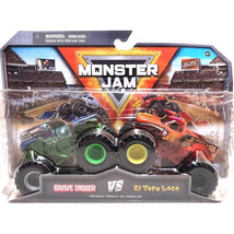 Spin Master - Monster Jam, Die-Cast Monster Trucks, 2 Pack Series 24, Grave Digger vs El Toro Loco, Ages 3+ Image 1