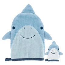 Stephen Joseph - Bath Mitt W/ Finger Puppet, Shark Image 1