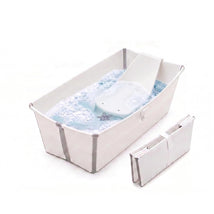 Stokke - Flexi Bath Bundle Folding Baby Bathtub with Newborn Support White/Grey Image 1