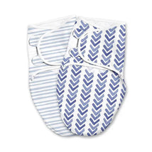 Summer Infant Luxe Easy Change 2 Pk Swaddle Water Indigo S/M Image 1