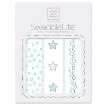 Swaddle Designs - 3Pk Bubble Dots, Stars, Champagne Marquisette Swaddles Image 1