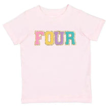 Sweet Wink - Fourth Kids Birthday Patch Short Sleeve T-Shirt Image 1