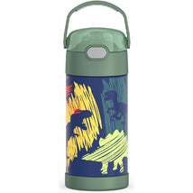 Thermos - 12 Oz. Stainless Steel Non-Licensed Funtainer® Bottle, Dinosaurs Image 1