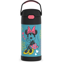 Thermos FUNtainer Stainless Steel Water Bottle 12 oz - Minnie Mouse Classic Image 1
