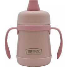Thermos - 7 Oz. Stainless Steel Sippy Cup W/ Handles Simple Pastels, Rose Image 1