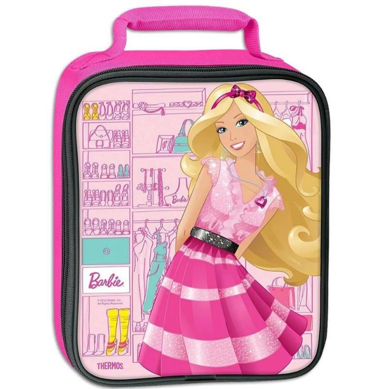 Barbie Thermos 8oz Lunch Box Barbie Thermos Model 3700 Mattel 2001 Blue &  Pink