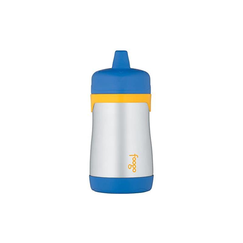 Thermos - Foogo Stainless Steel Sippy Cup, Yellow/Blue, 10 Oz