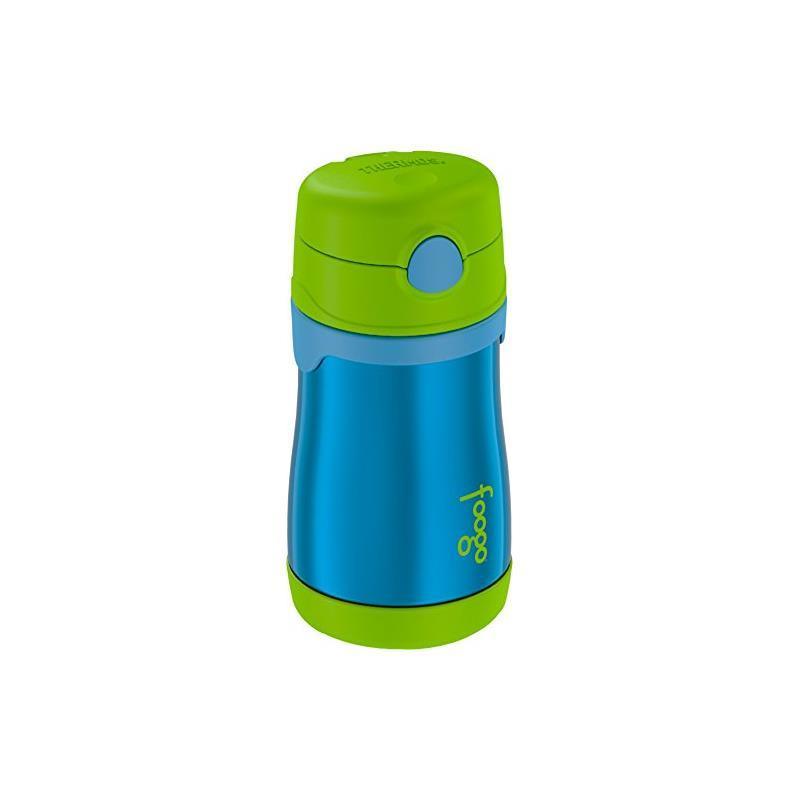 Thermos Funtainer Vacuum Insulated Stainless Steel Straw Water Bottle, 12oz - Blue / Green