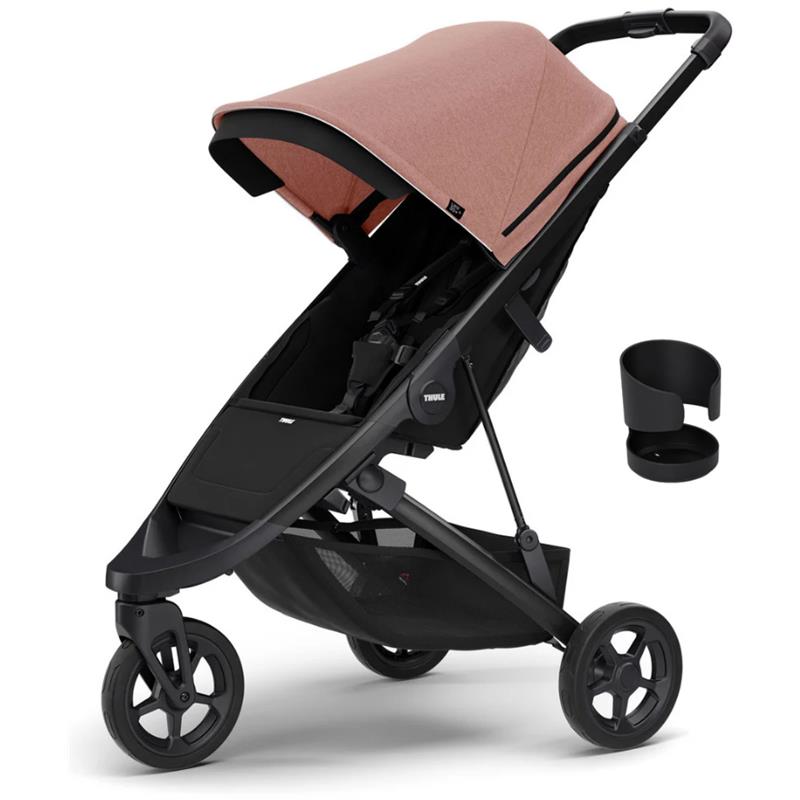 thule stroller cover Thule - Spring Stroller Misty Rose Bundle (Cup Holder + Rain Cover)