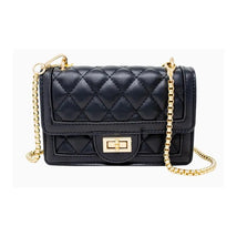 Tiny Treats - Classic Quilted Large Flap Handbag, Black Image 1