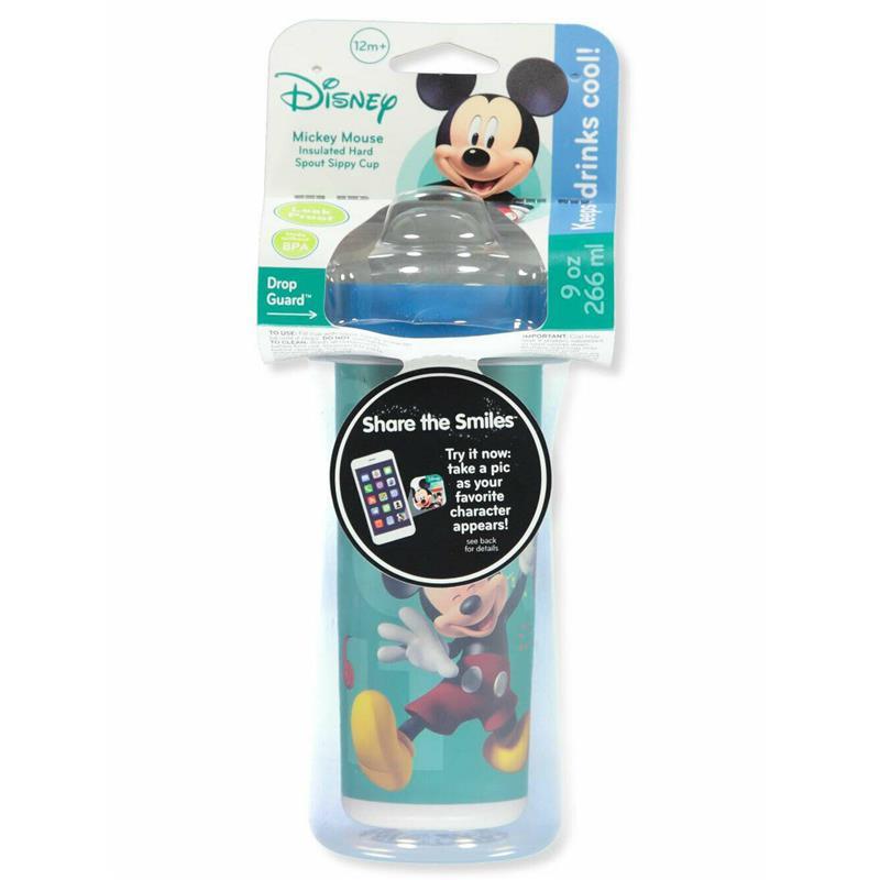 First Years Disney Mickey Mouse Insulated Hard Spout Sippy Cups, 9