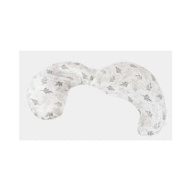 Total Body Pregnancy Pillow with Removable Pillow Cover- Gray Wispy Leaves Image 1