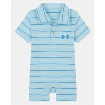 Under Armour - Short Sleeve Stripe Polo Shortall Comb Cotton, Stream Image 1