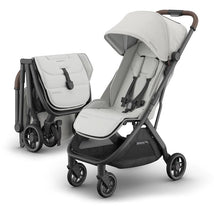 Uppababy - Minu V3 Compact Stroller, Savannah (Pearl Gray Melange/Carbon Frame/Chestnut Leather) Image 1