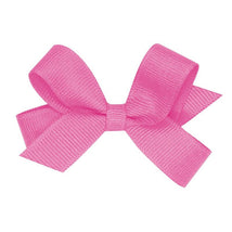 Wee Ones - Girls' Plain Wrap Classic Grosgrain Hair Bows on a WeeStay No-Slip Hair Clip, Hot Pink Image 1