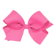 Wee Ones - Medium Grosgrain Hair Bow on a WeeStay Clip, Hot Pink Image 1