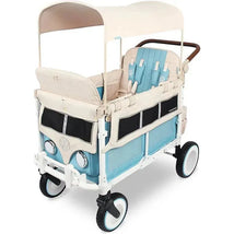 WonderFold - Volkswagon Special Edition Double Stroller Wagon (4 Seater), Bondi Blue Image 1