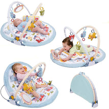 Yookidoo Baby Gym Urban Lay to Sit-Up Playmat, 3-in-1 Newborns Activity Center with Tummy Time Toys Image 1