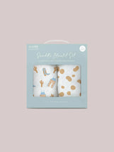 Swaddle Blanket Set - Howdy Partner Blue