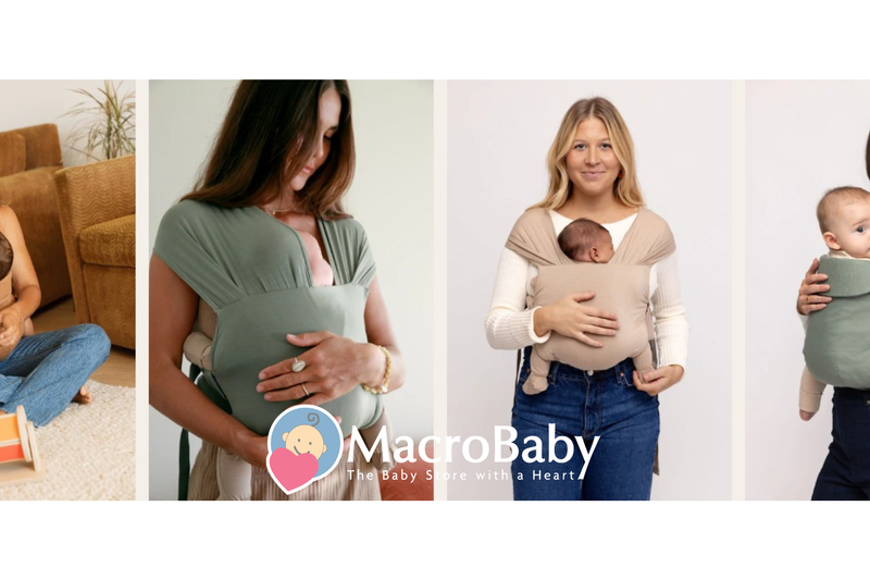 Mothers using soft baby carriers for newborns and infants, perfect for hands-free parenting and bonding.