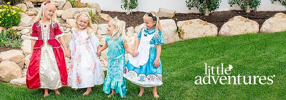 little adventures dress ups **Princess Subscription Hot pink peplum overlain on the light pink china silk skirt Washable Dress-Ups | Little Adventures