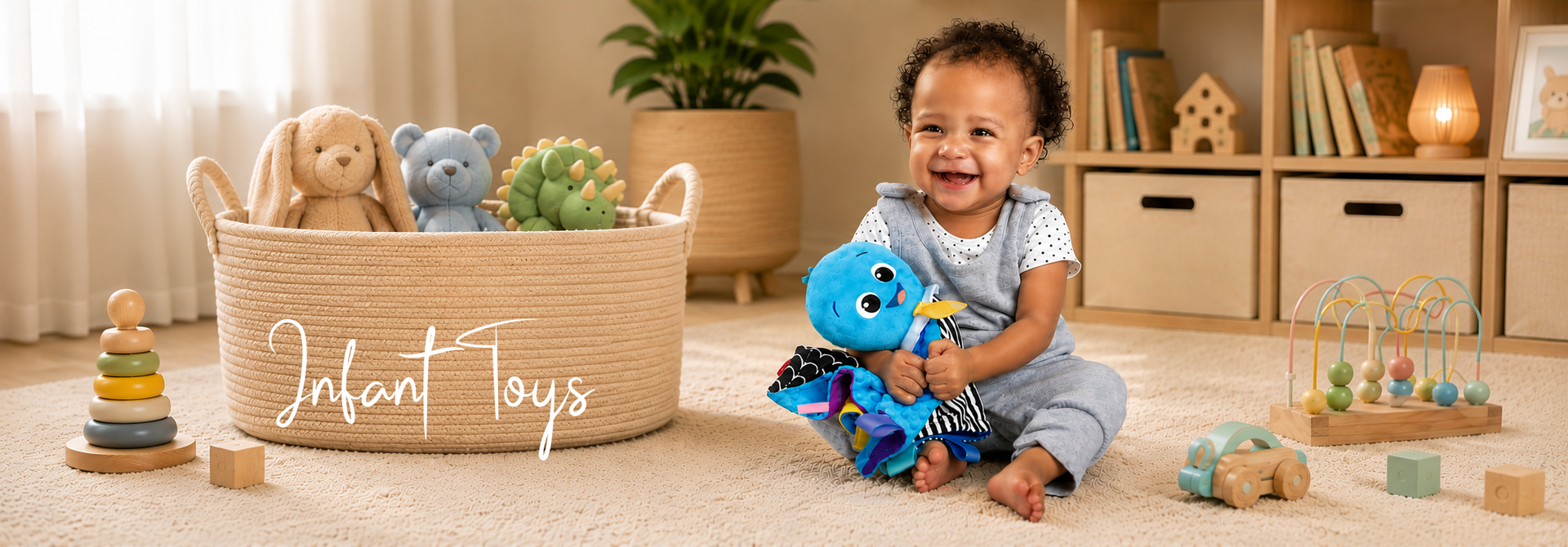Baby playing with toys - Infant Toys