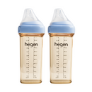 Hegen PPSU Anti-Colic Baby Bottle - 6 Months Plus - 330ml/11oz - Blue - 2-Pack