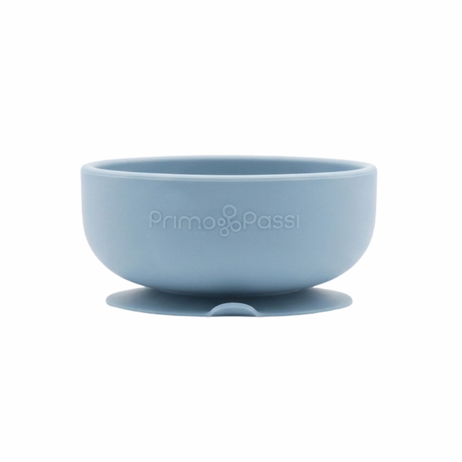 Primo Passi - Silicone Carrot Freezer + Food Feeder + Spoon 2-Pack + Suction Bowl + Suction Plate + Training Cup And Snack Cup - Dusty Blue