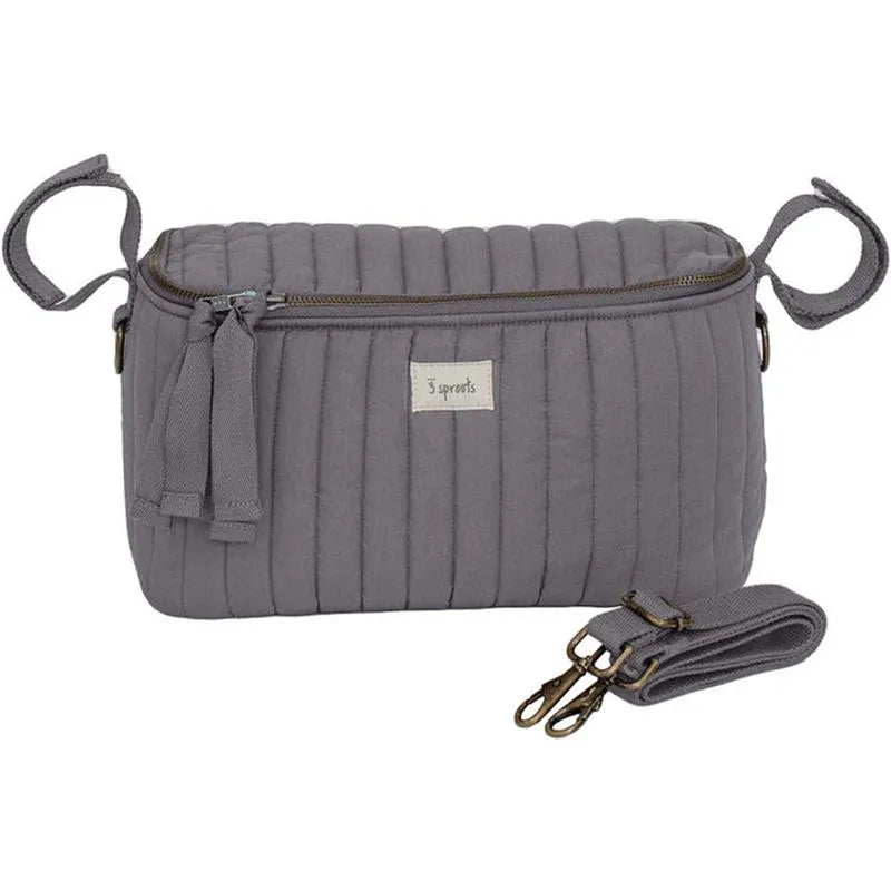 3 Sprouts - Universal Stroller Caddy Organizer, Charcoal Grey Image 2