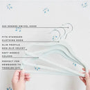 3 Sprouts - Velvet Baby Hangers, Non-Slip, Durable, Pack of 15, Blue Image 6