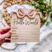 Bow Birth Stat Sign