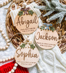 3D Customized Baby's 1st Christmas Ornament -  Holly