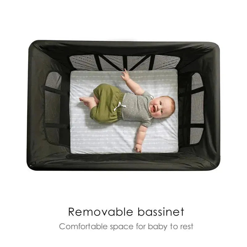 Moms Breeze Plus Portable Playard, Black - Main Image