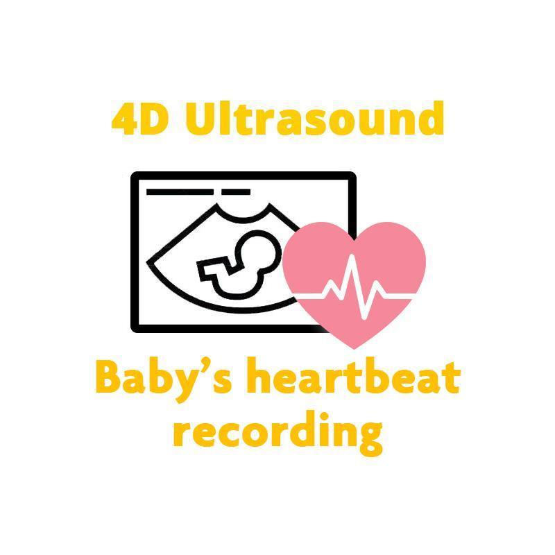 4D Ultrasound Heart-Shaped Sound Box with Recorded Baby’s Heartbeat.