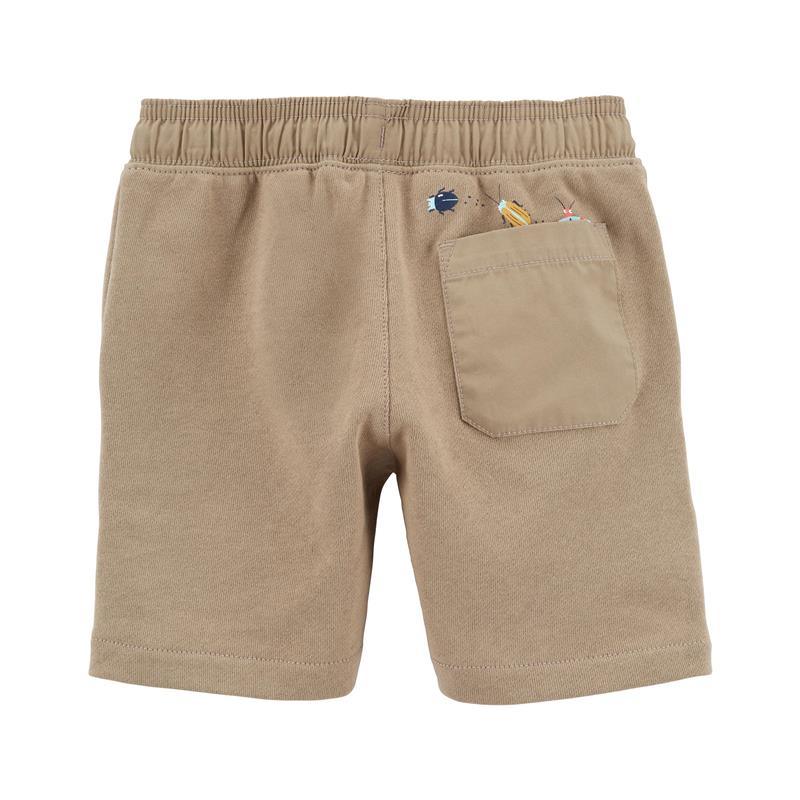 Carters - Baby Boy Pull-On French Terry Shorts, Khaki Image 2