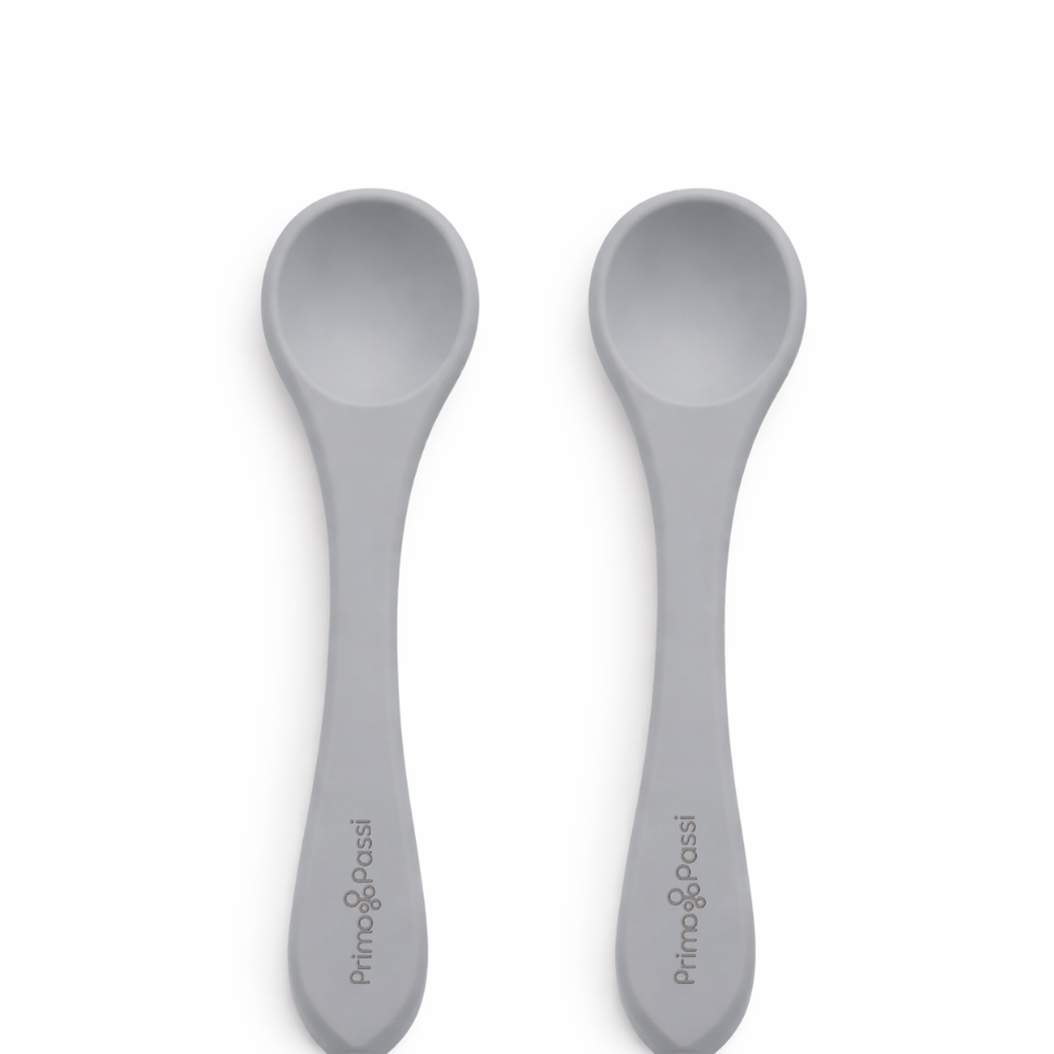 Primo Passi - Silicone Carrot Freezer + Food Feeder + Spoon 2-Pack + Suction Bowl + Suction Plate + Training Cup And Snack Cup - Senior Grey