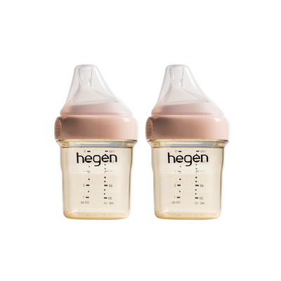 Hegen PPSU Anti-Colic Baby Bottle - 1 to 3 Months 150ml/5oz - Pink - 2-Pack