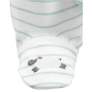 Carter's - 2-Pack Baby Cotton Footed Pants- White/Green Image 3