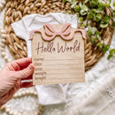 Bow Birth Stat Sign