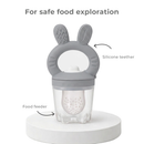 Primo Passi - Silicone Carrot Freezer + Food Feeder + Spoon 2-Pack + Suction Bowl + Suction Plate + Training Cup And Snack Cup - Senior Grey
