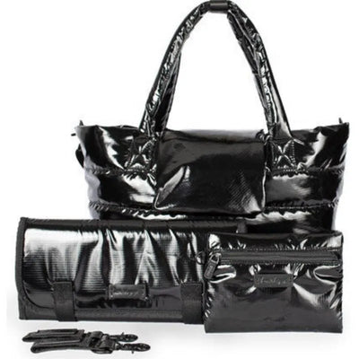 7AM Voyage - Waterproof Capri Diaper Bag with Crossbody Straps Black Polar Image 1