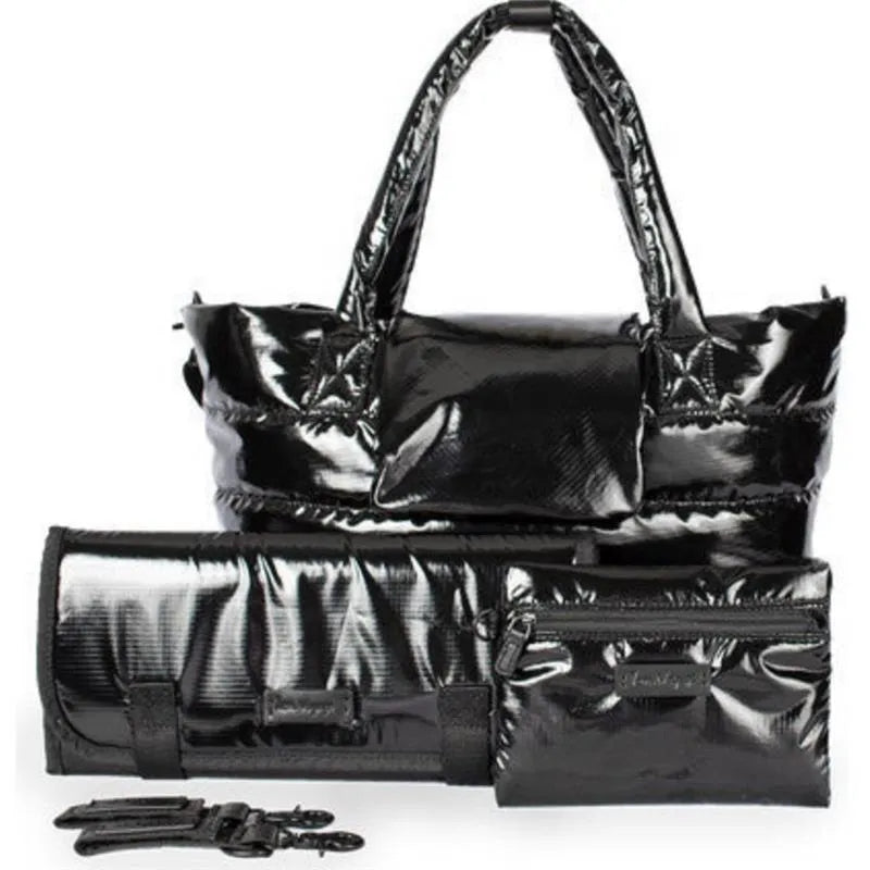 7AM Voyage - Waterproof Capri Diaper Bag with Crossbody Straps Black Polar Image 1