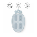 Primo Passi - Silicone Carrot Freezer + Food Feeder + Spoon 2-Pack + Suction Bowl + Suction Plate + Training Cup And Snack Cup - Dusty Blue